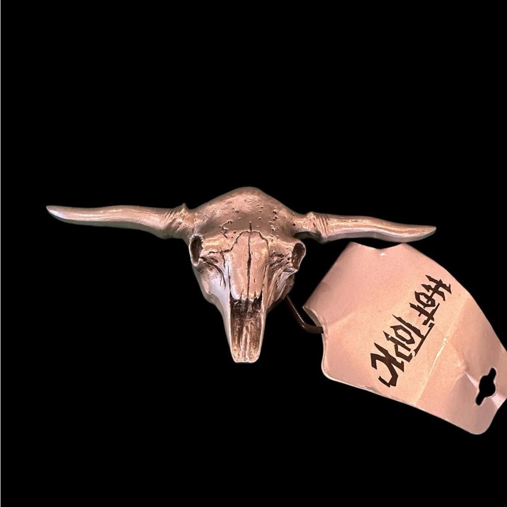Hot Topic Silver Bull Skull Belt Buckle